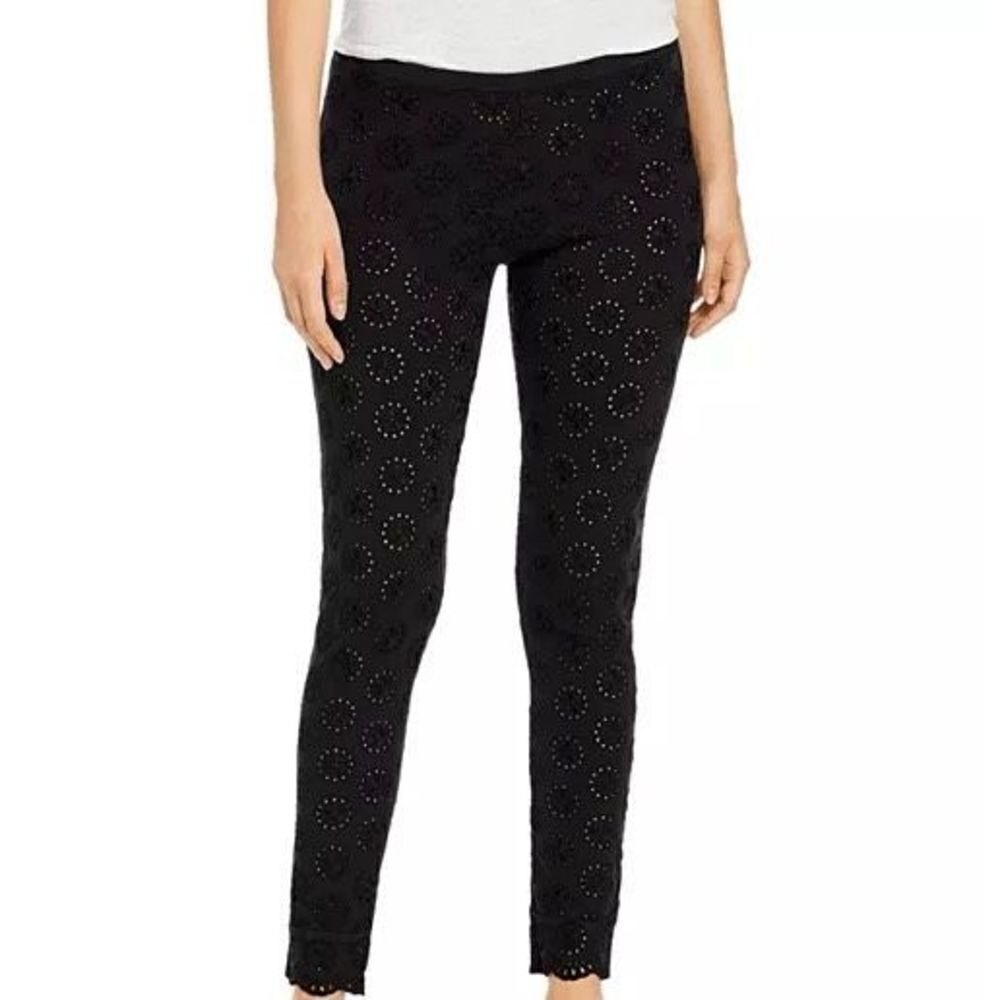 Johnny Was Stretch Cotton Eyelet Leggings pants size XS